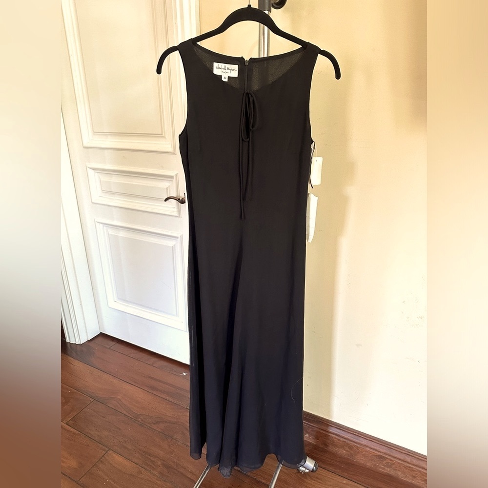 ELIZABETH WAYMAN NY- Classic Vintage Black Long Dress Size 4 *NWT*